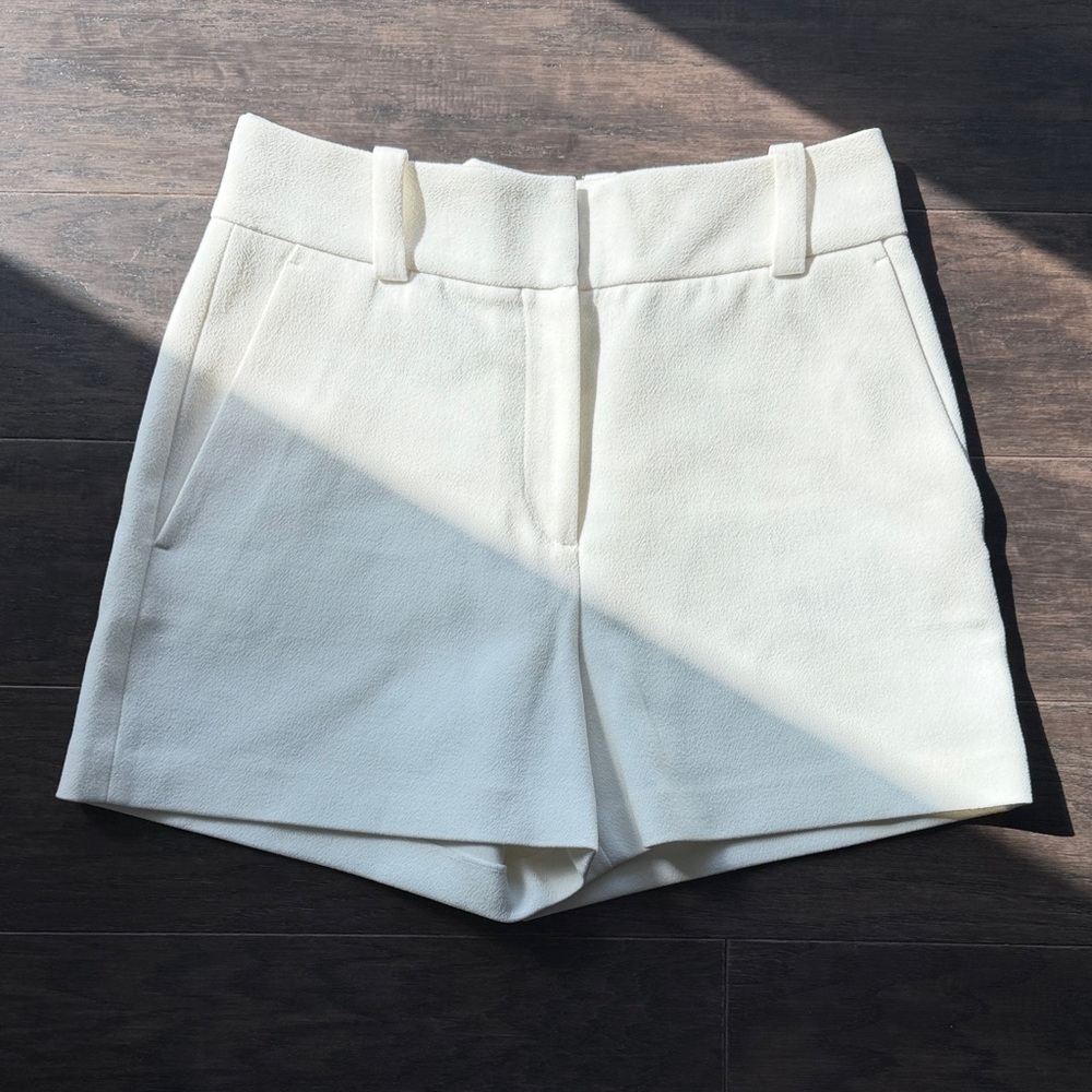 Maje High Waist Cream Women's Shorts